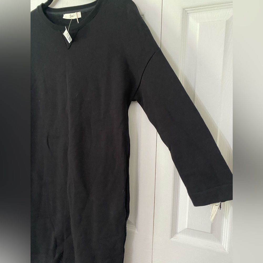 NWT SUOLI Black Sweater Fringe Dress Italy 38 US Small - Picture 5 of 12
